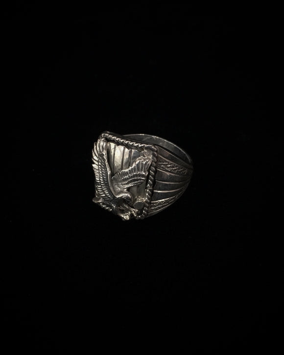 Native American Vintage S Ray Silver Eagle Biker Ring