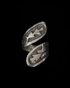 Navajo Native American Vintage Silver DODGE Ring