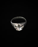 Anillo de plata maciza con circonita cúbica vintage para hombre