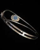 Vintage Modernist Israel Silver Tigers Eye Bracelet