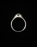 Anillo de plata maciza con circonita cúbica vintage para hombre