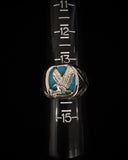 Native American Vintage Navajo Mens Eagle Turquoise Ring