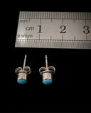 Zuni Native American Silver Turquoise Earrings