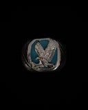 Native American Vintage Navajo Mens Eagle Turquoise Ring