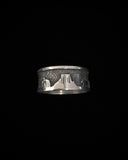 Native American Vintage Mens Storyteller Silver Ring