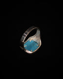 Native American Vintage Navajo Mens Eagle Turquoise Ring