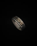 Native American Mens Silver 14 K Gold Band Ring